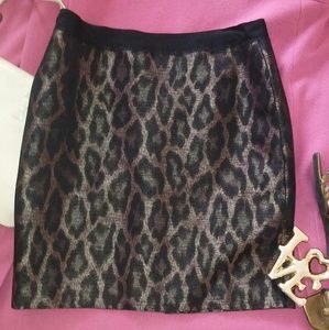 ANN TAYLOR Shimmer Print SKIRT 8P